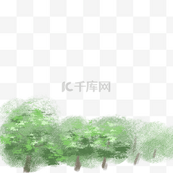 卡通绿色的植物树木免扣图