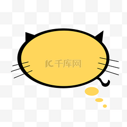 小猫对话框图片_语言气泡聊天猫咪插画