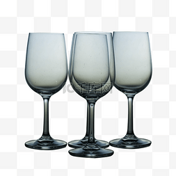 灰色立体真实玻璃杯子元素