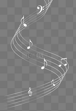 音乐噪点风格图片_五线谱音符