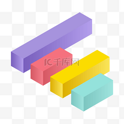 立体科学图片_PPT立体矩形数据元素