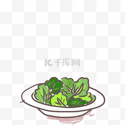 一碗绿色蔬菜免扣图