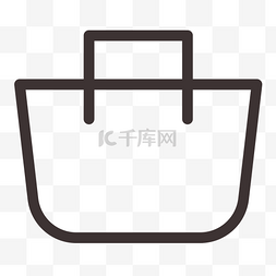 线性电商购物袋app功能性图标