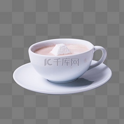 白色立体咖啡杯子元素
