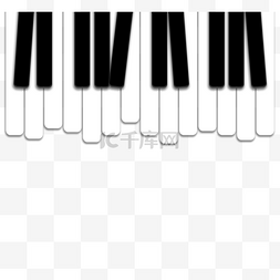 钢琴键图片_音乐主题装饰剪纸风格钢琴键