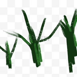 绿色的树枝免抠图