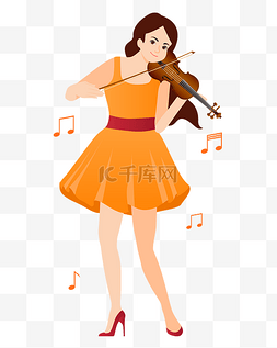 拉小提琴图片_拉小提琴的女孩