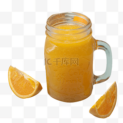 新鲜橙子榨果汁