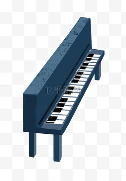 精美钢琴图片_乐器钢琴装饰插画