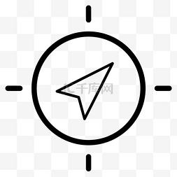 ui图标方向图片_黑色圆弧创意方向元素