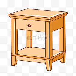 家具实木柜子图片_实木床头柜子插画