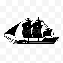 创意插画海盗设计图片帆船