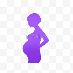 紫色短发孕妇