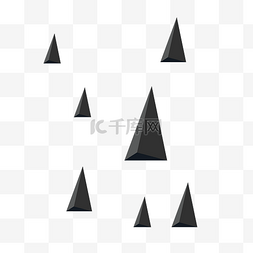 装饰灰色图片_灰色三角形不规则漂浮装饰