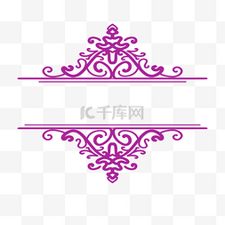 边框中边框图片_紫色中国风边框装饰