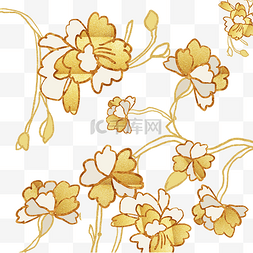 欧式窗户花纹图片_金色花朵花纹底纹