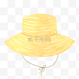 带编织图片_黄色编织遮阳帽