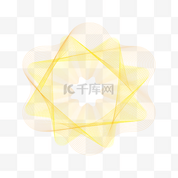 黄色动感线图片_黄色动感曲线网状线条