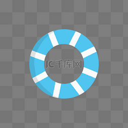 卡通夏季游泳圈图片_海边蓝色的游泳圈