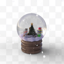 3d圣诞树和玻璃球