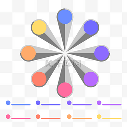 ppt目录红色图片_立体花朵图表插画