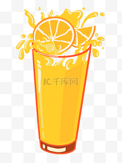 橙汁海报免费图片_杯装橙汁饮料