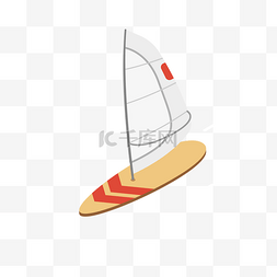 卡通的帆船图片_白色的帆船免抠图