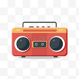 收音机图片_复古风格粉红收音机
