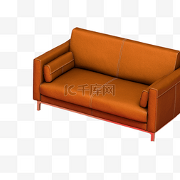 棕色皮沙发