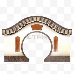 北京古建筑线条图片_拱门圆门古建筑
