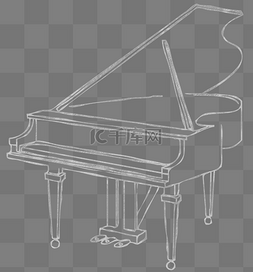 钢琴手绘图案