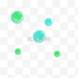 圆形效果图片_绿色圆形气泡卡通效果