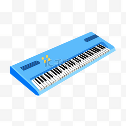 蓝色电子钢琴插图