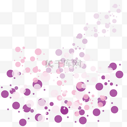 紫红色雏菊图片_紫红色圆点不规则漂浮装饰