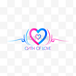 粉色标志图片_爱情婚礼logo