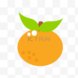 橘子手绘橘子图片_卡通风手绘橘子