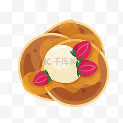 美味食品水果图片_美味的小吃甜甜圈插画