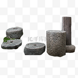 石头制作图片_石凳和石磨