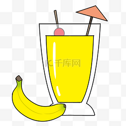一杯香蕉果汁