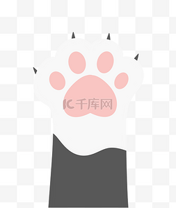 白色猫猫图片_白色猫爪爪印