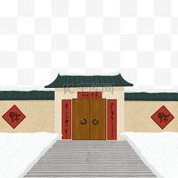 灰色房屋建筑插画