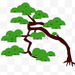 一棵松柏图片_一棵弯曲的松柏树