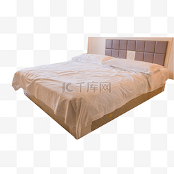 舒适舒适图片_床木床枕头床单白色