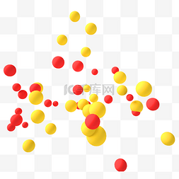 黄色红色球体