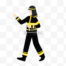 消防队员图片_扁平化消防队员