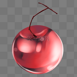 红色圆形玻璃苹果