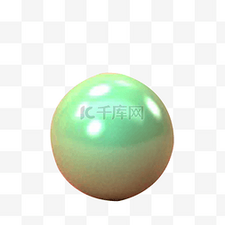 3d立体球面图片_绿色的圆球免抠图