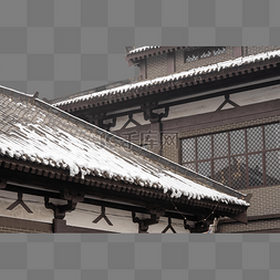 积雪屋顶图片屋顶雪景