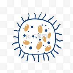 有效杀菌图片_扁平细胞细菌触手PNG免抠素材