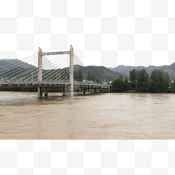 暴雨图片_被洪水侵袭的桥